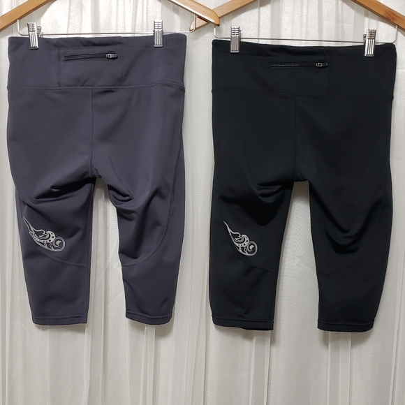 Qty (2) Athleta Sz Small Style 862108 Reflective Crop Leggings - Picture 9 of 16